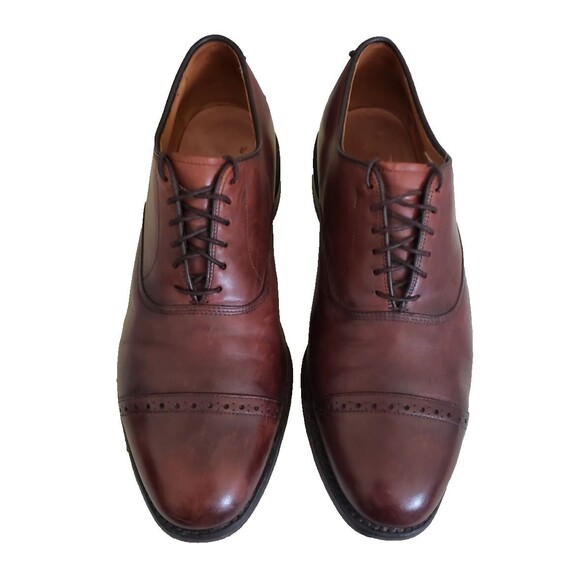 Allen Edmonds Byron Men Size 10.5D Brown Leather Cap Toe Oxford Dress Shoes. - Picture 1 of 12